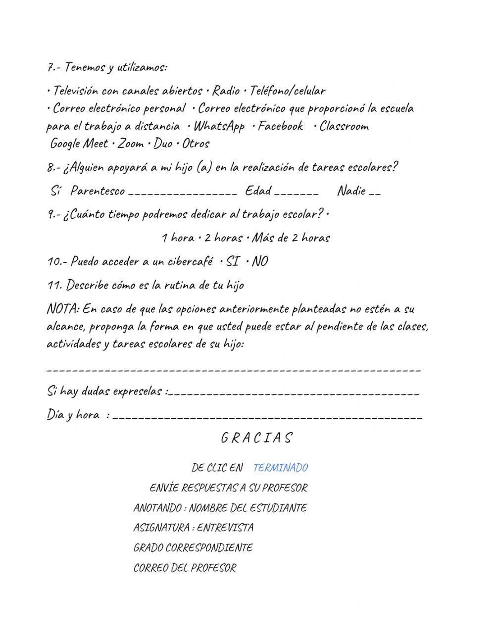 Encuesta USAER educación a distancia  21-22