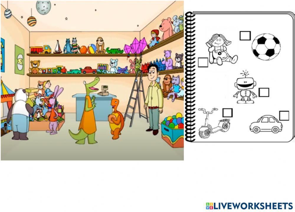 Choose the toys that appear in the video