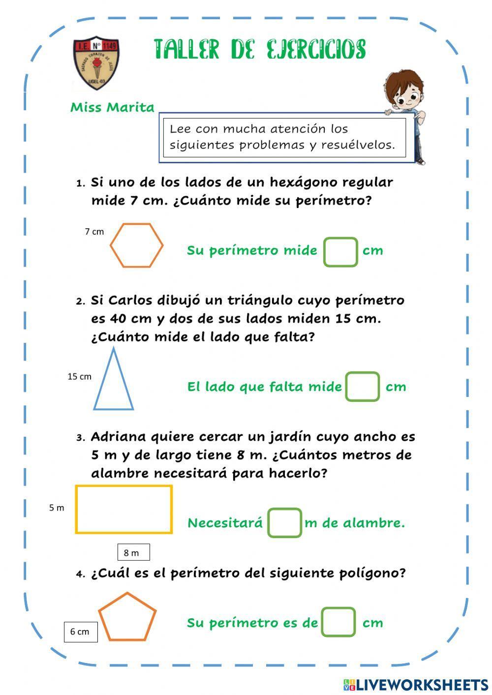 Problemas con perímetros