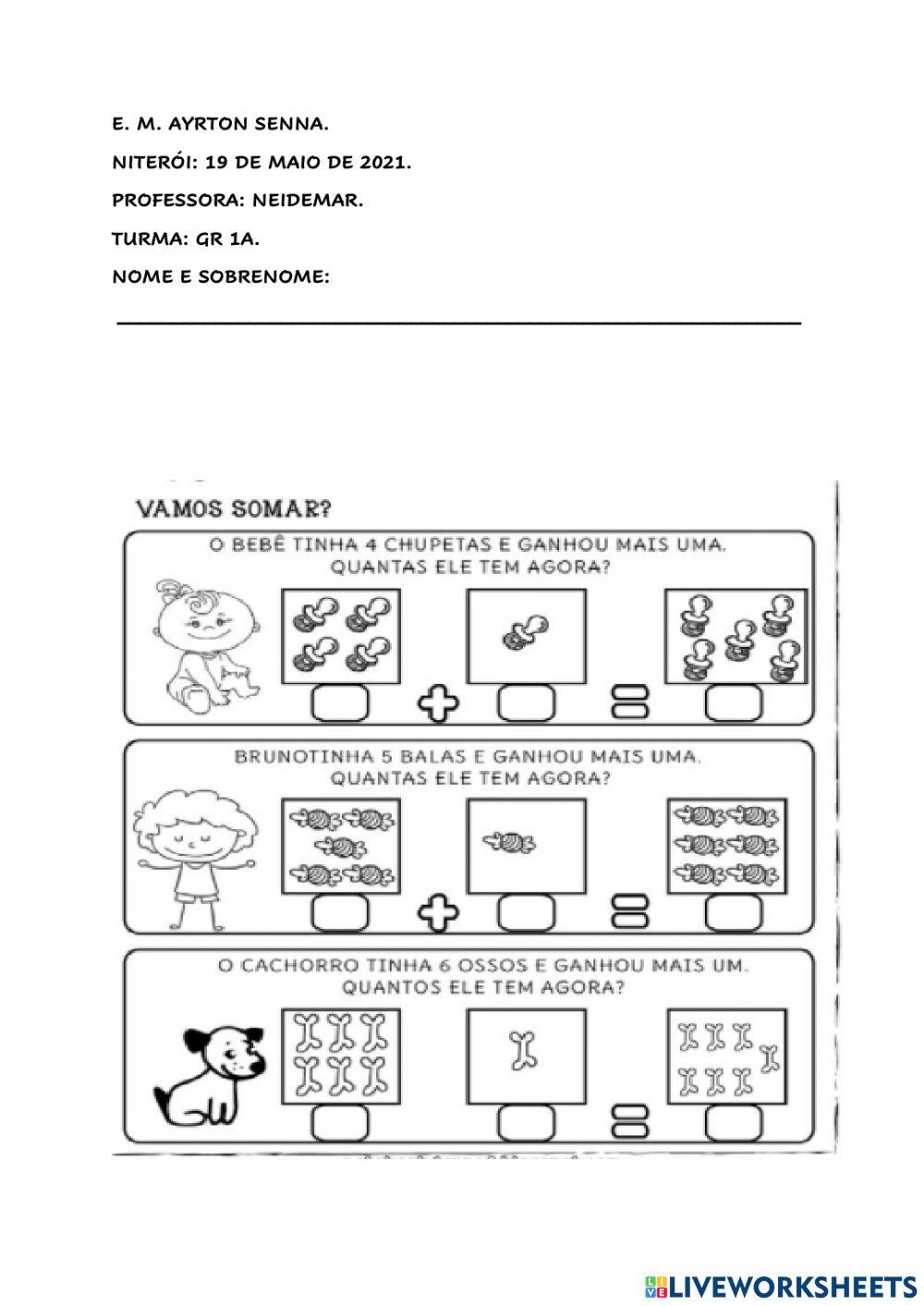 Operações aditivas simples