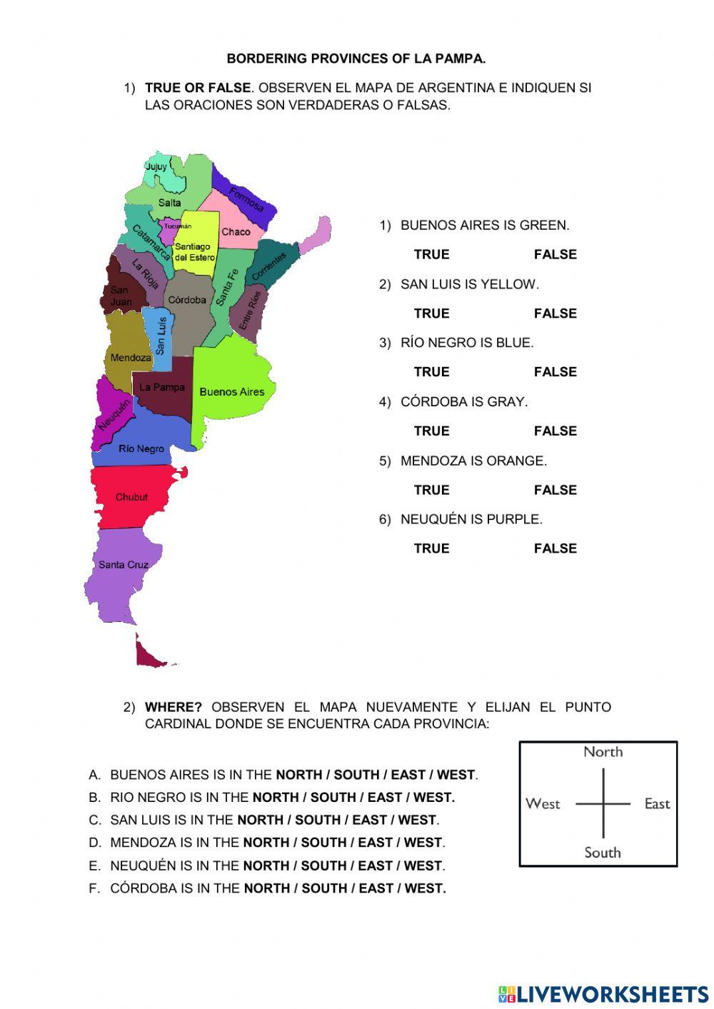 Bordering provinces of La Pampa