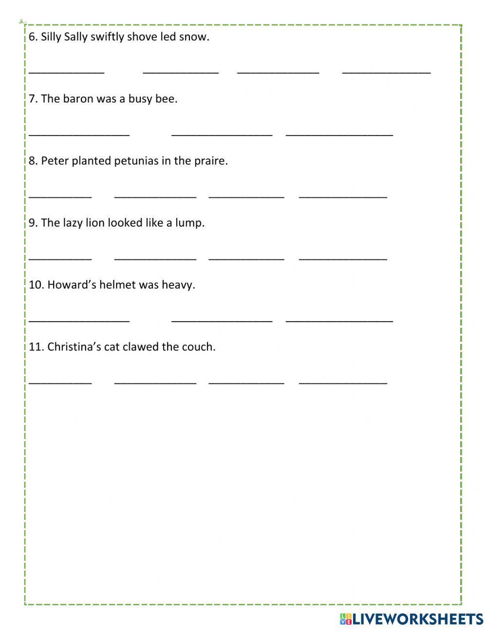 Alliteration Identify