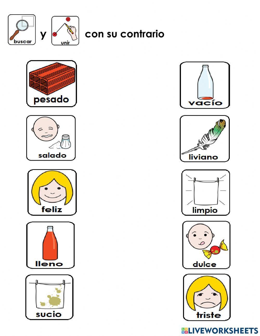 Ejercicios de contrarios