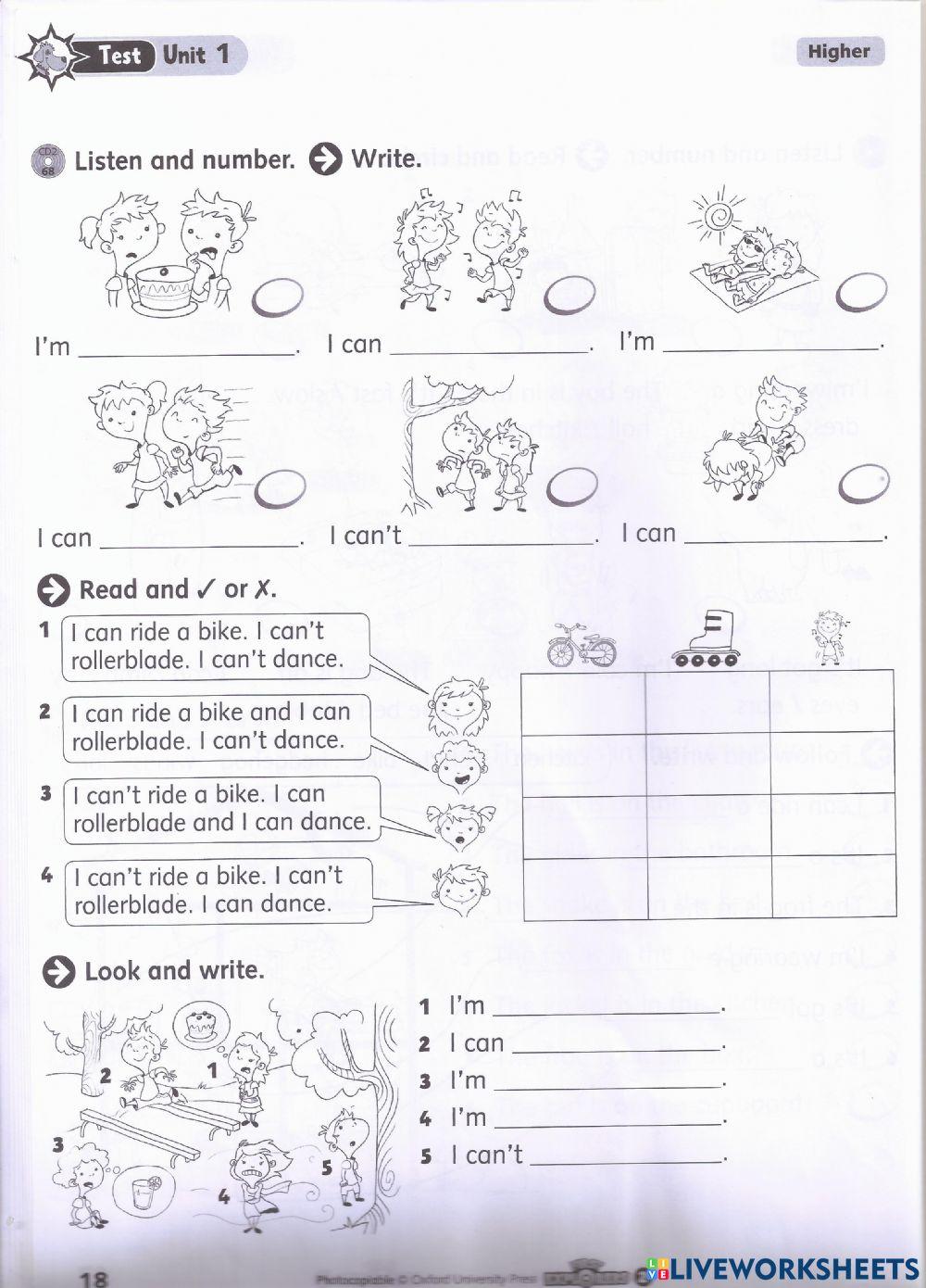 Can, can-t, actions, emotions