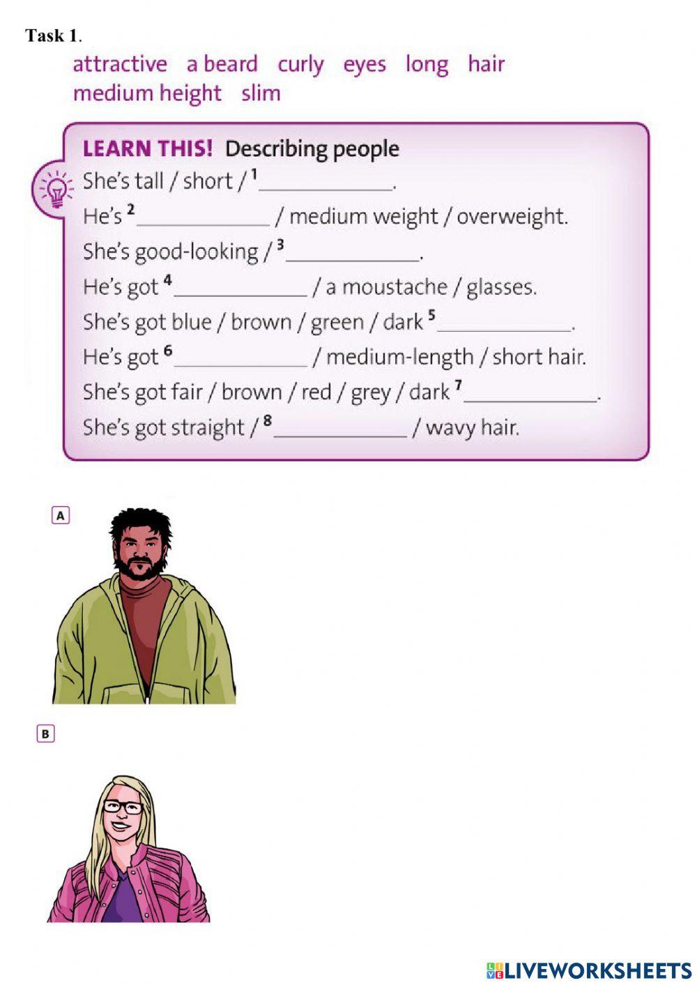 13.05.2021 Grade 6. Describing people. 26 points.