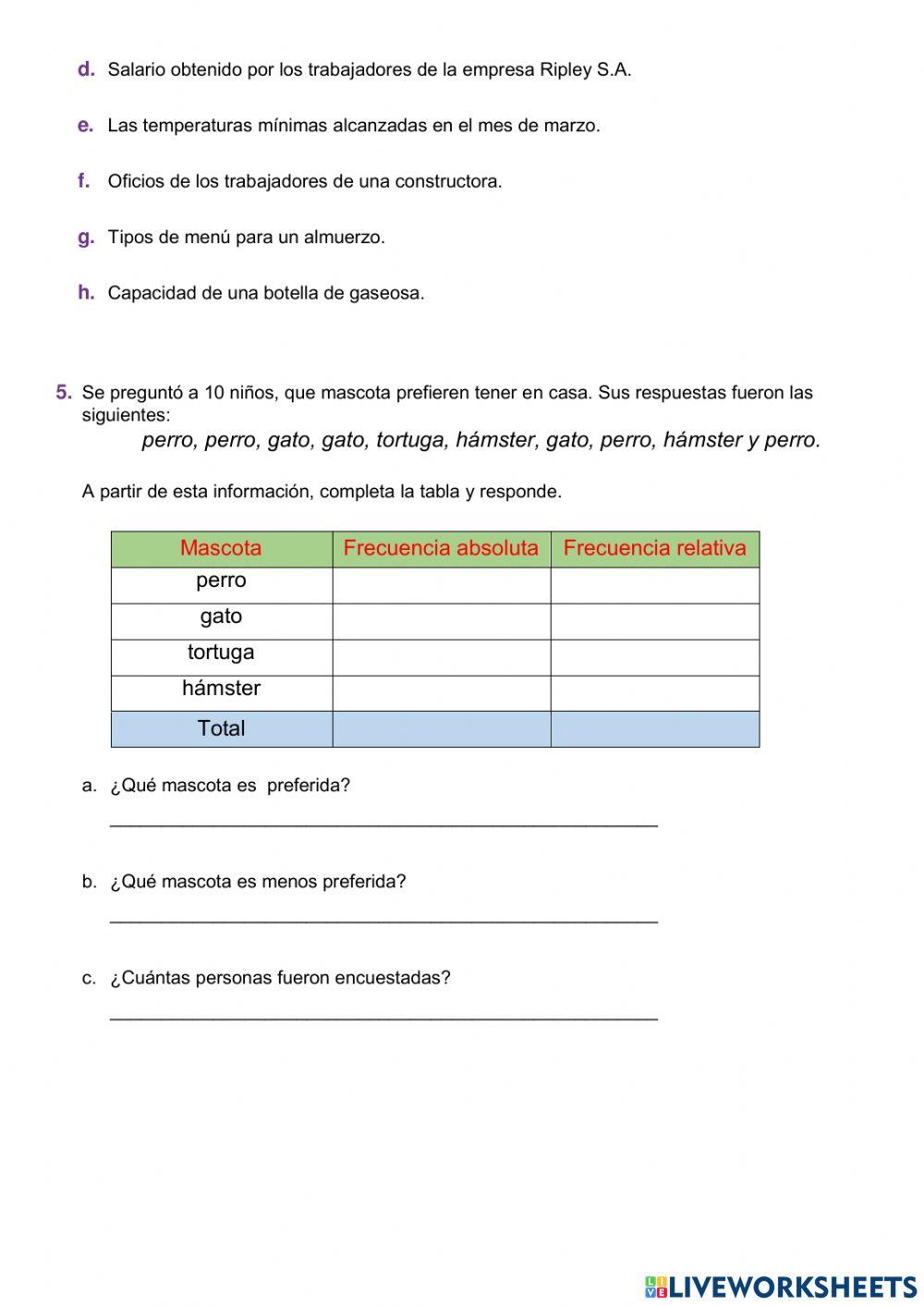 Nociones basicas de la estadistica