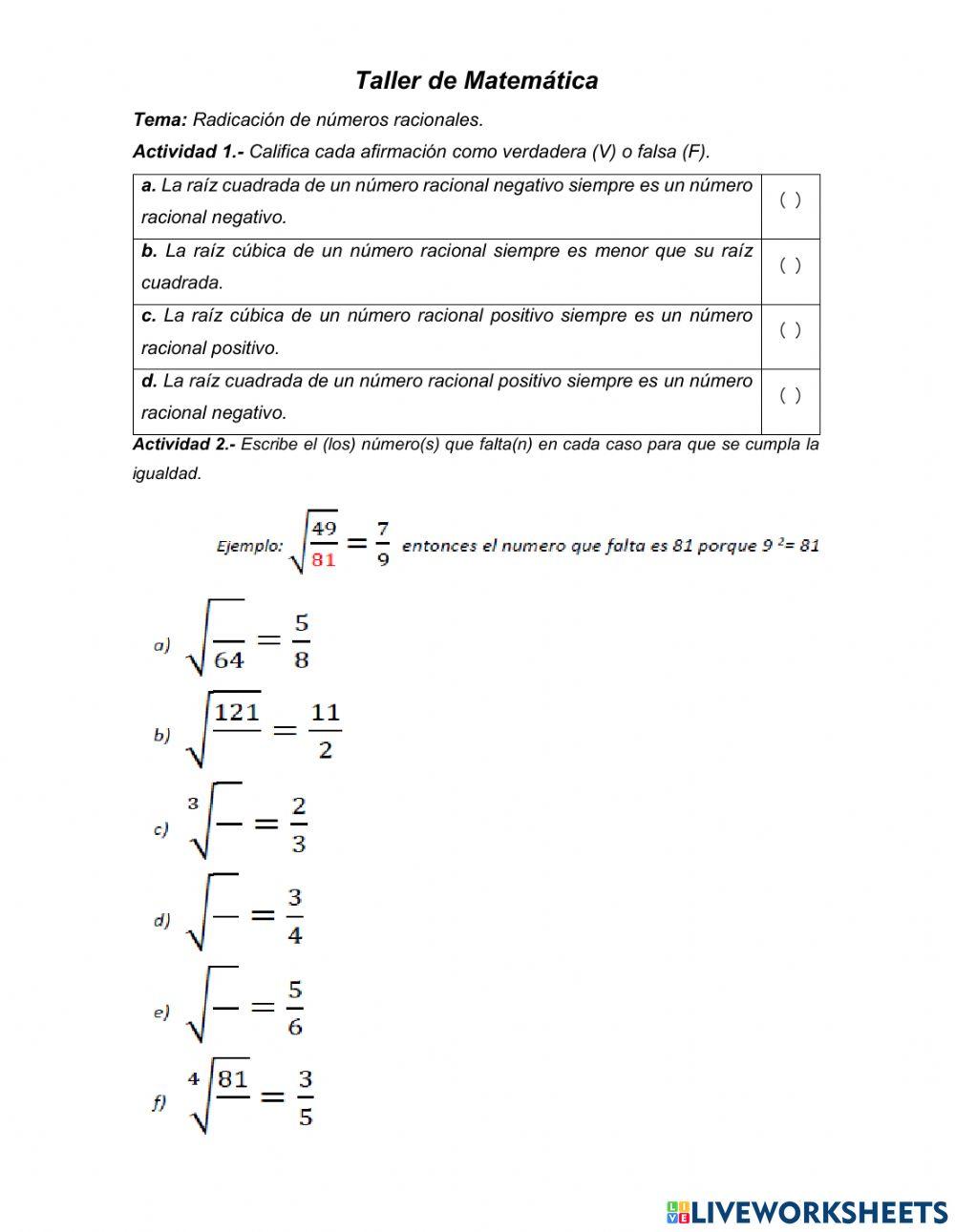 Raices de numeros enteros