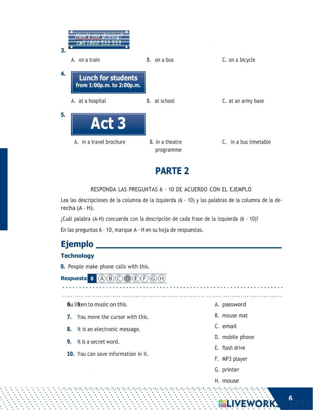 Know now! PRUEBA DIAGNOSTICA