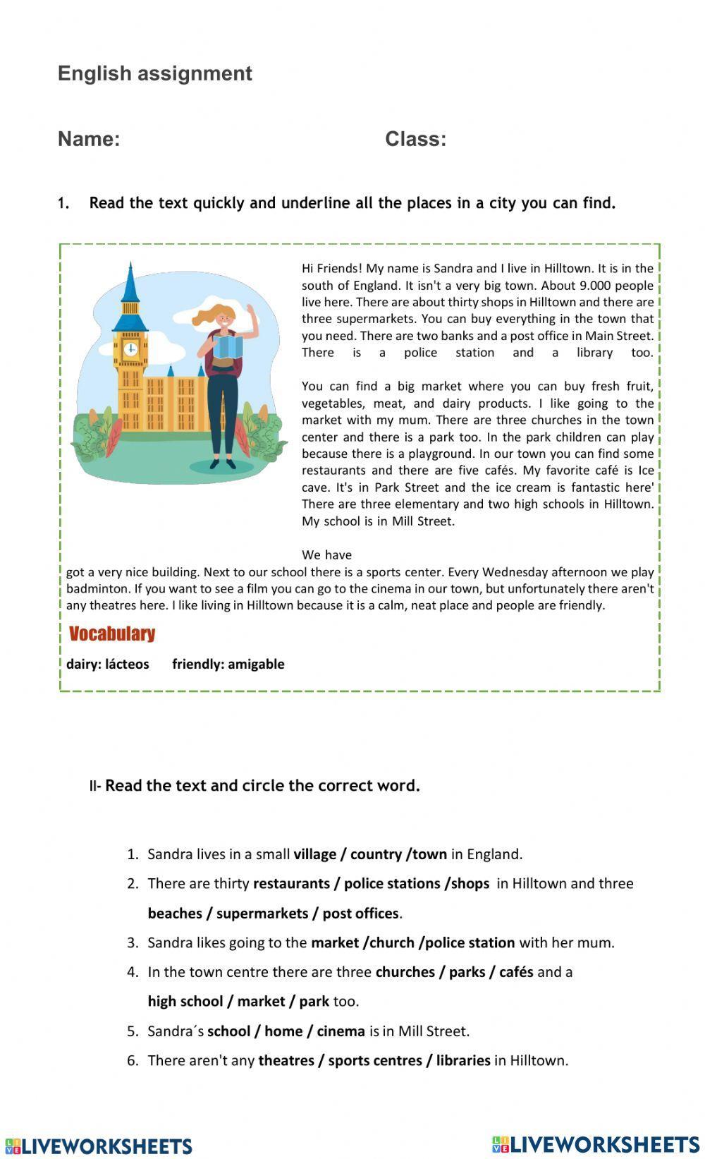 English 2nd Grade online activity | Live Worksheets