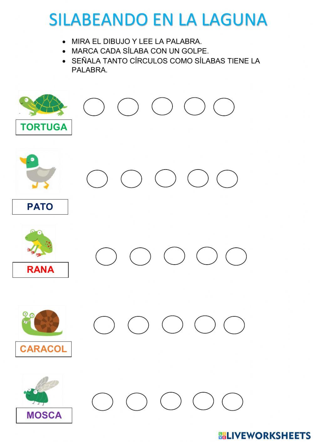 Silabas en la laguna