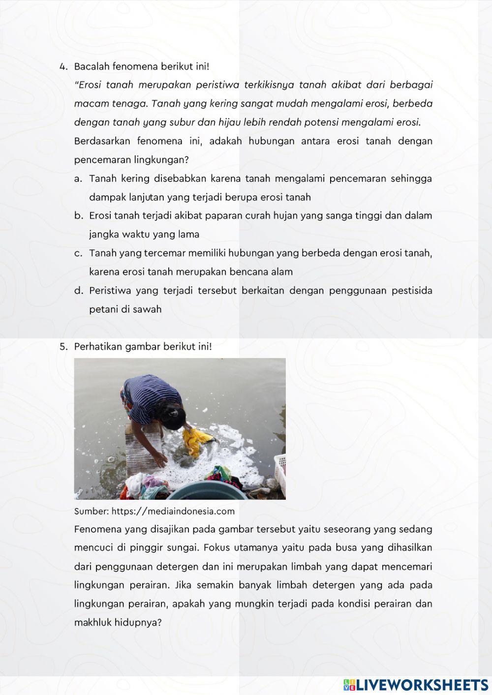 Evaluasi Pencemaran Lingkungan