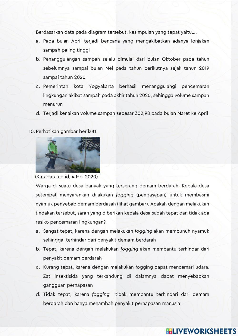 Evaluasi Pencemaran Lingkungan