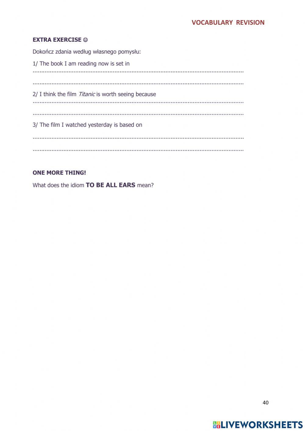 Culture vocabulary Ideas4cel