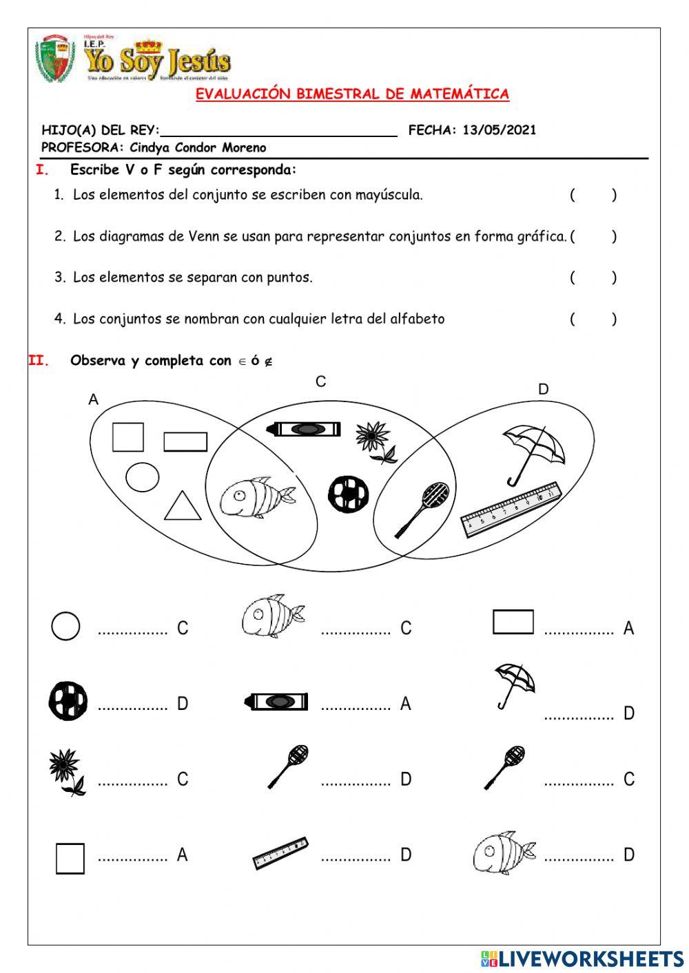 Examen de matemática