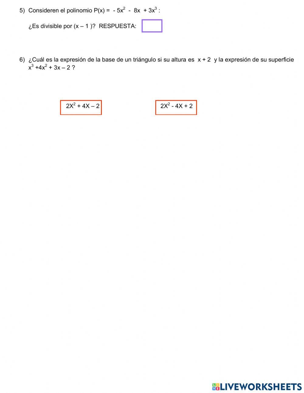 Trabajo final de polinomios
