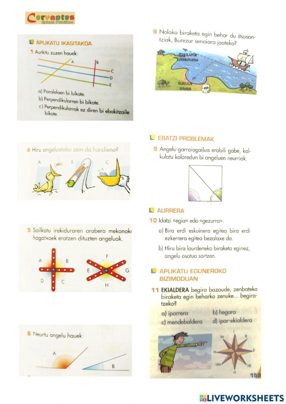 Angeluak eta biraketak