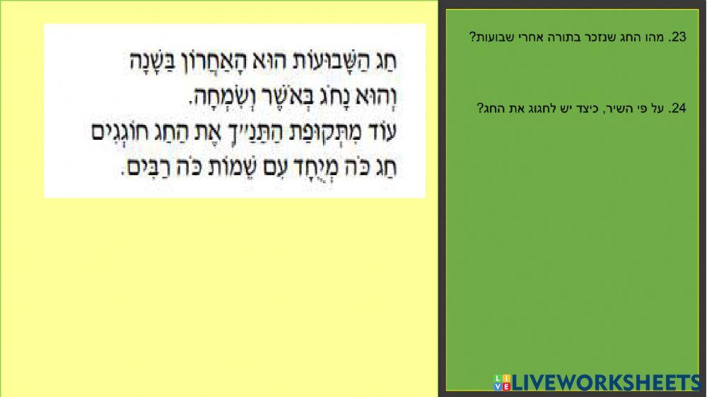 שבועות - שיר של חגית פרקל- אמסטרדם