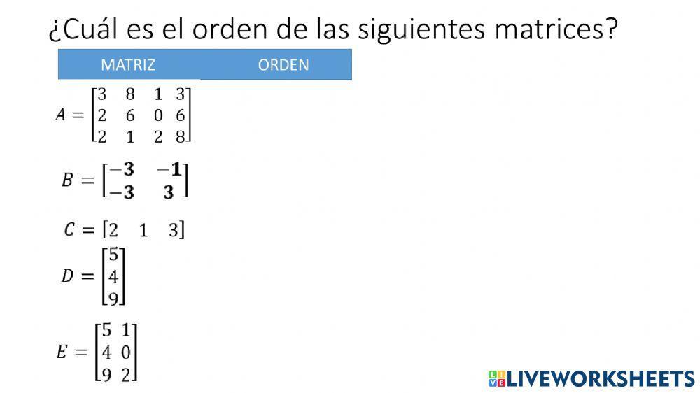 SUMA Y RESTA DE MATRICES