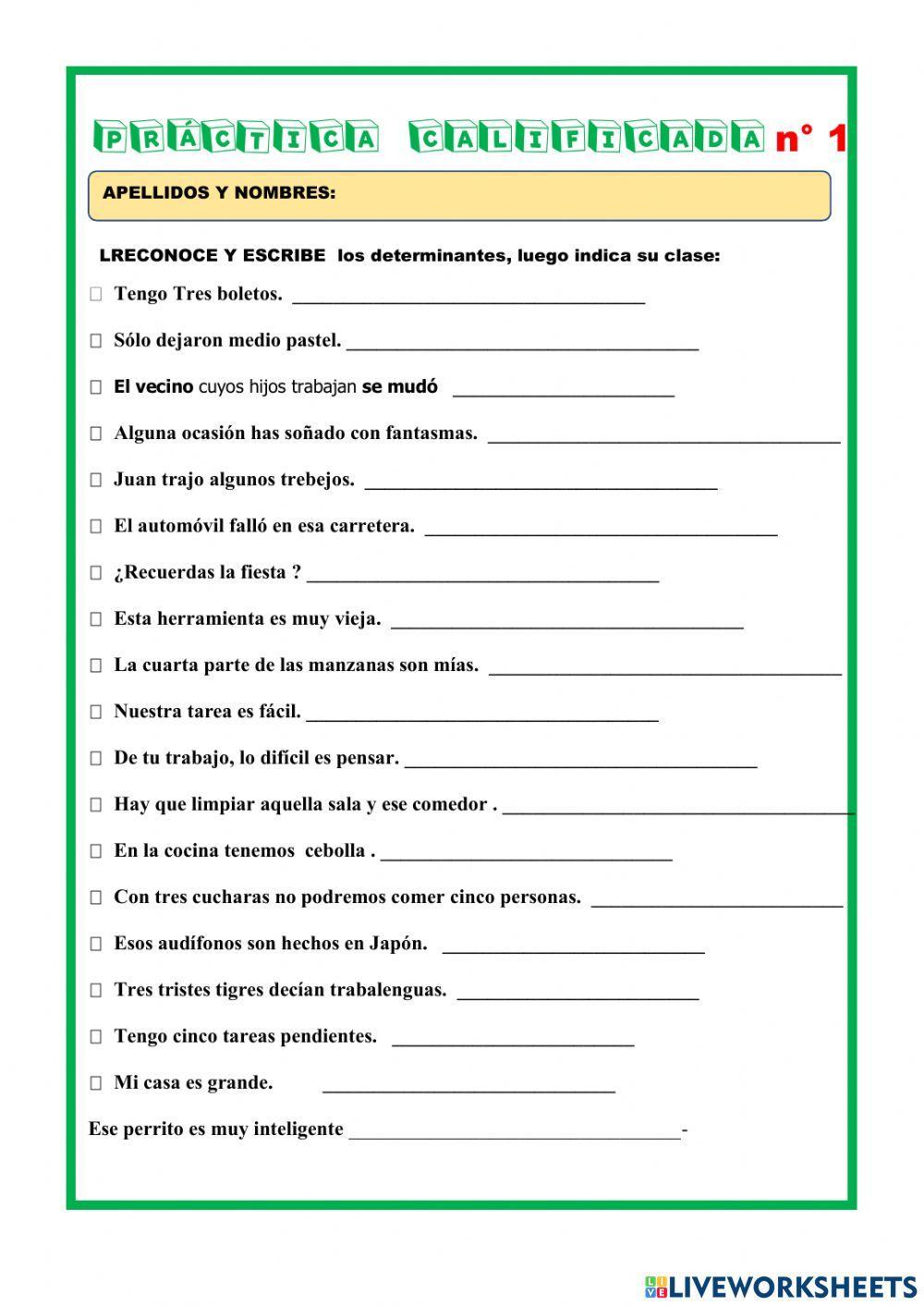 Determinantes - clases