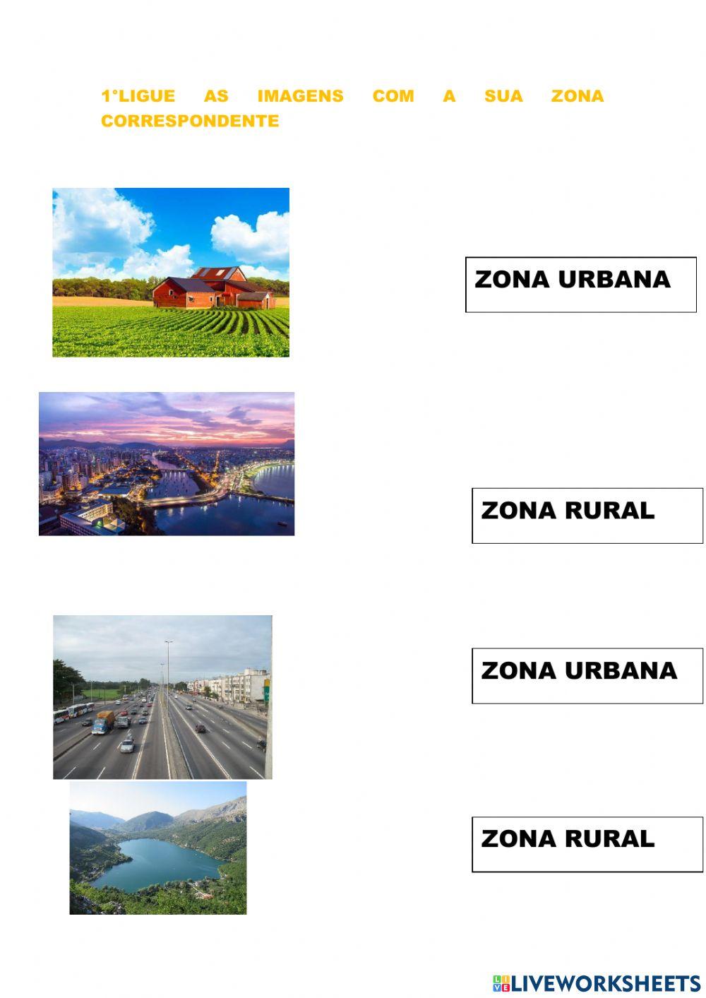 Zona rural e zona urbana