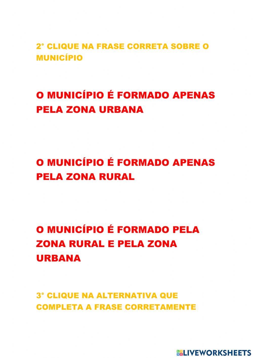 Zona rural e zona urbana