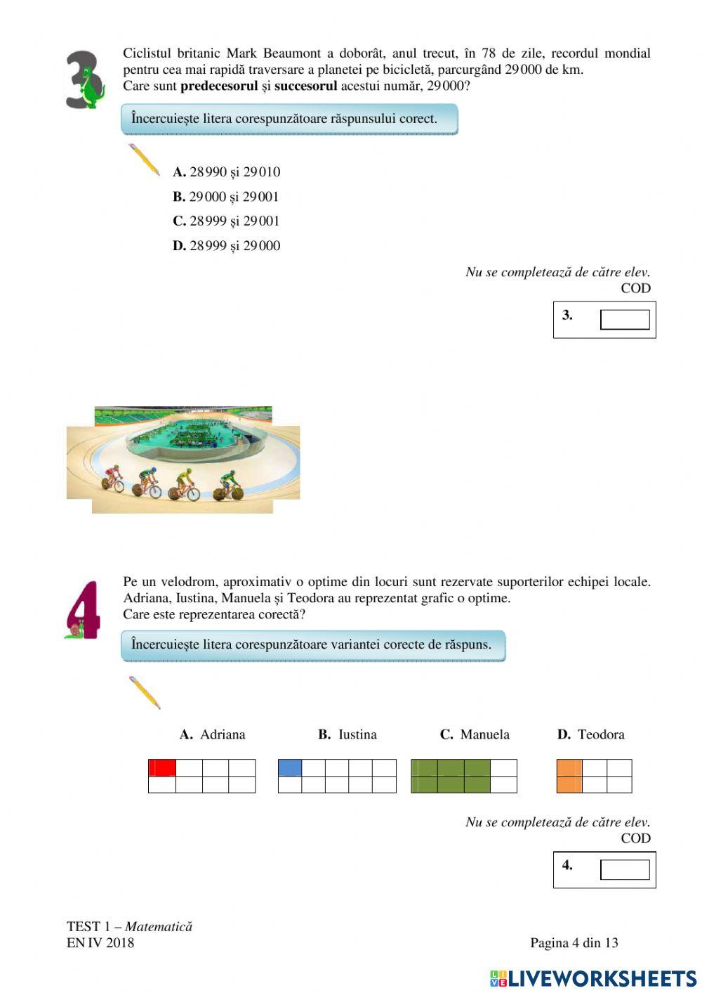 Evaluare - matematica