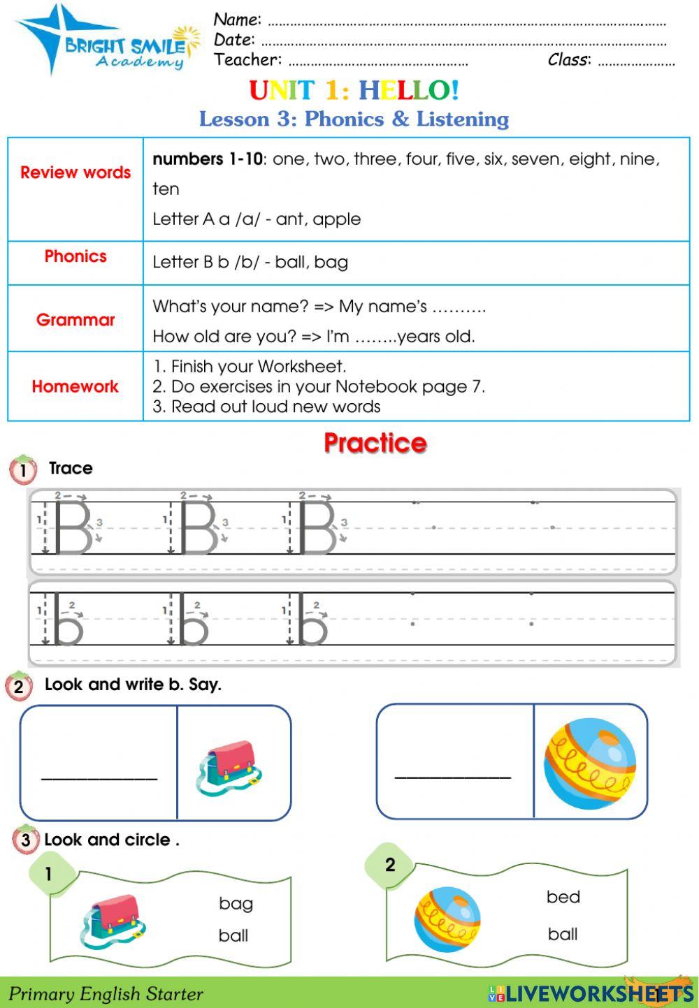 Listening part 1- test 2