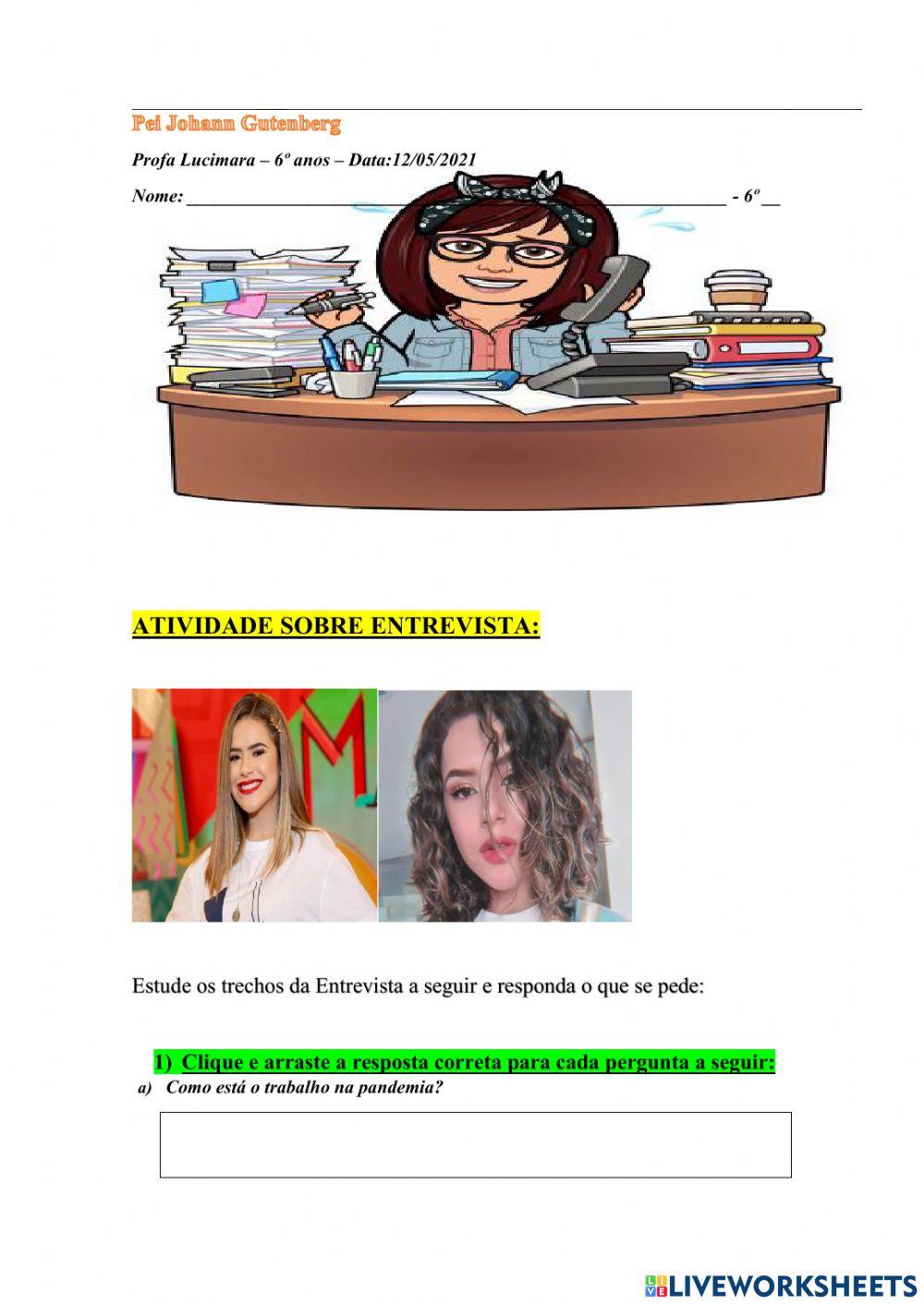 Atividade entrevista