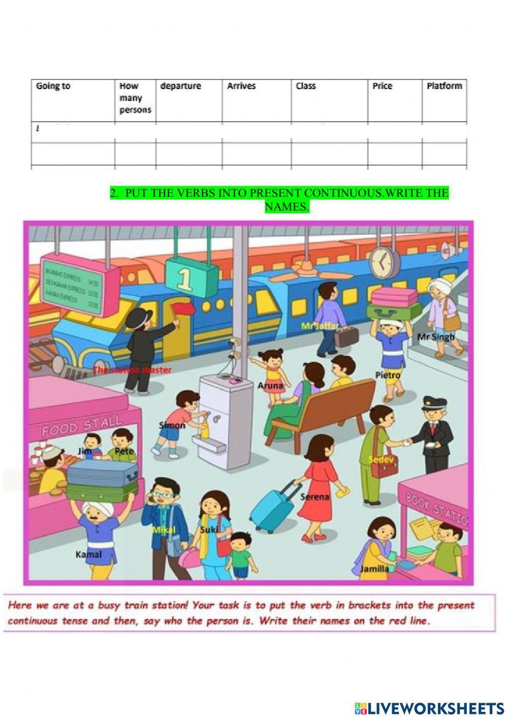 Buying a train ticket