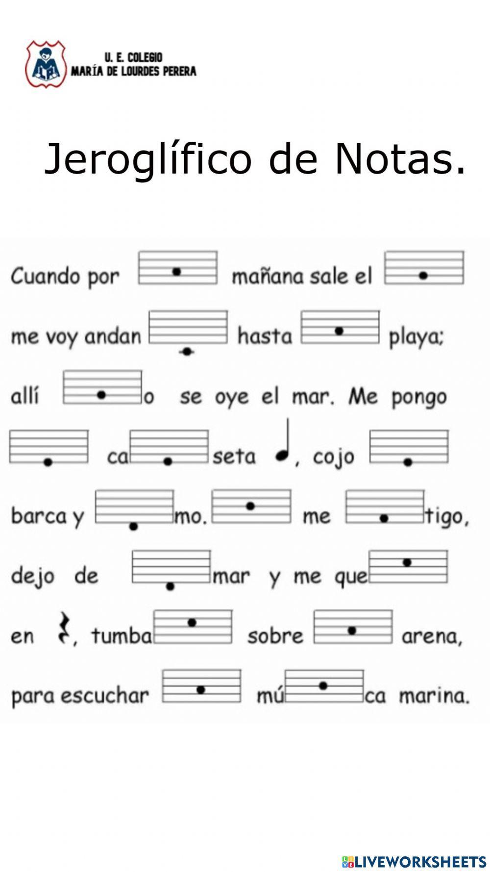 Jeroglífico de notas.