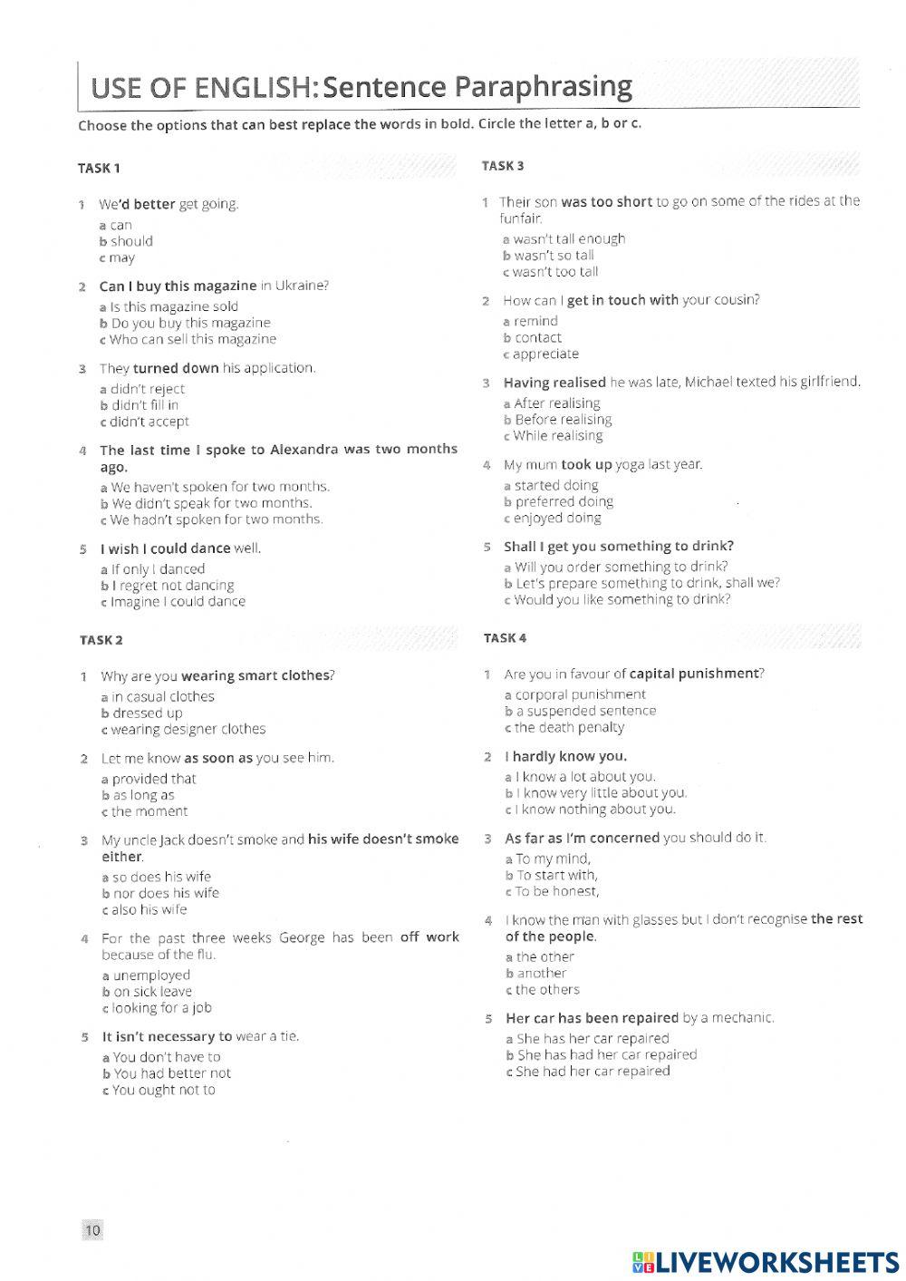 Focus on exams - Use of English 2