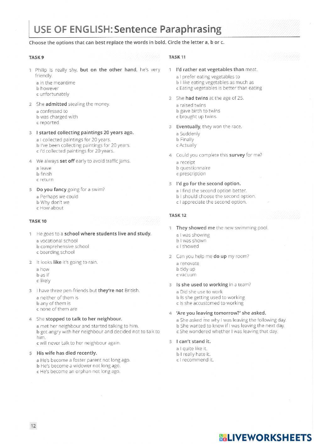 Focus on exams - Use of English 2