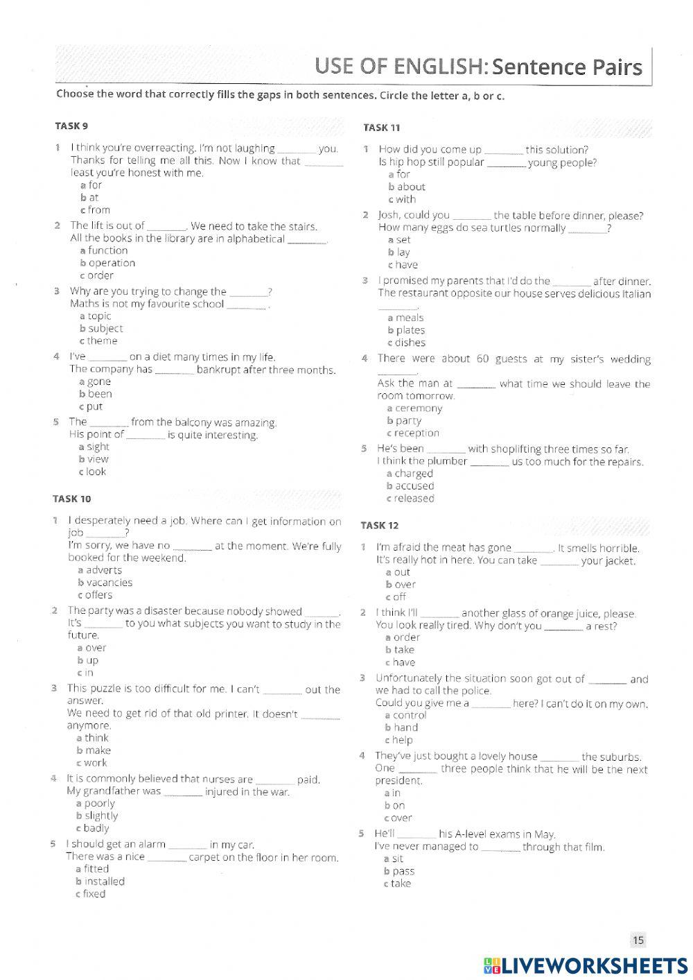 Focus on exams - Use of English 2