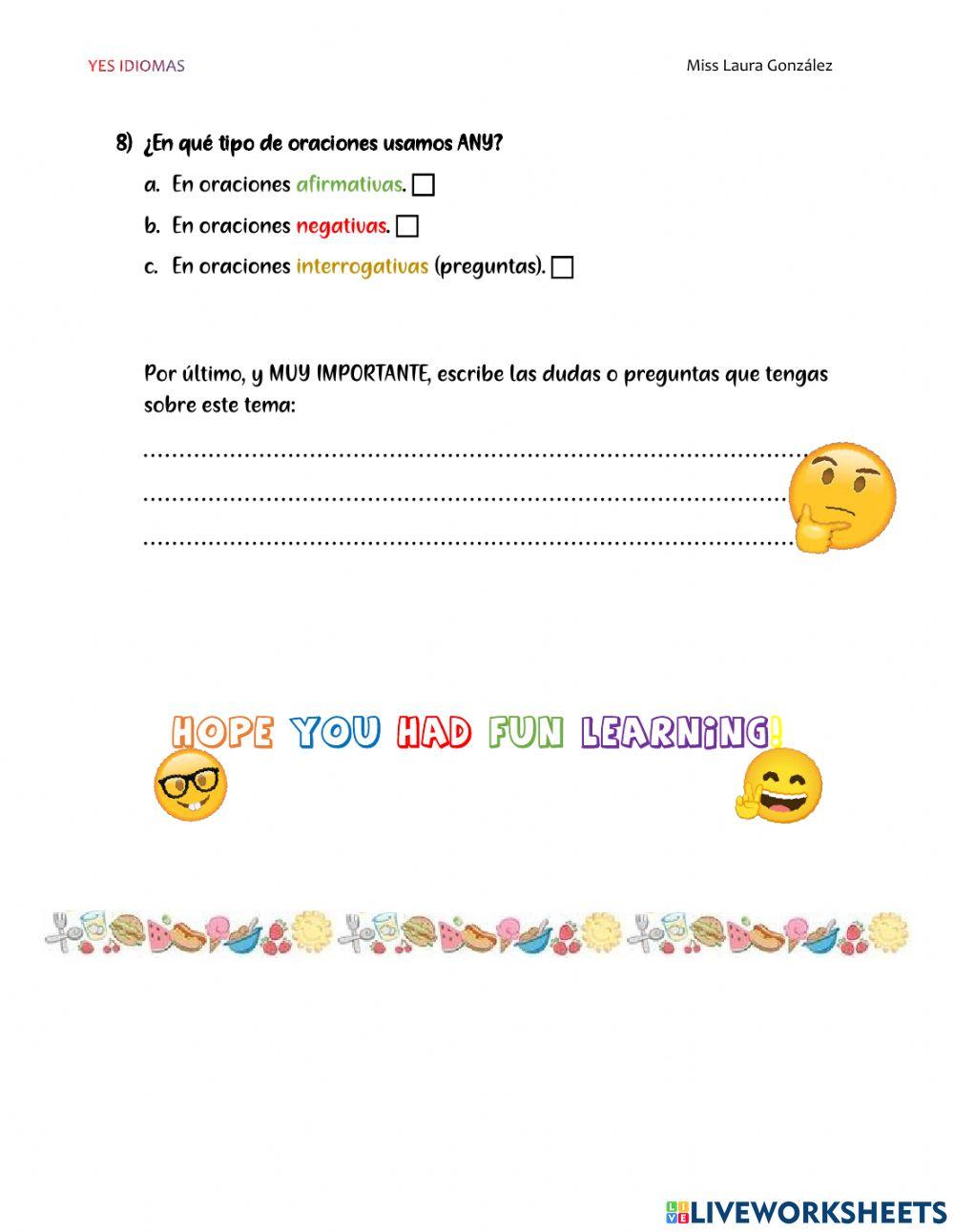 Countable and uncountable food