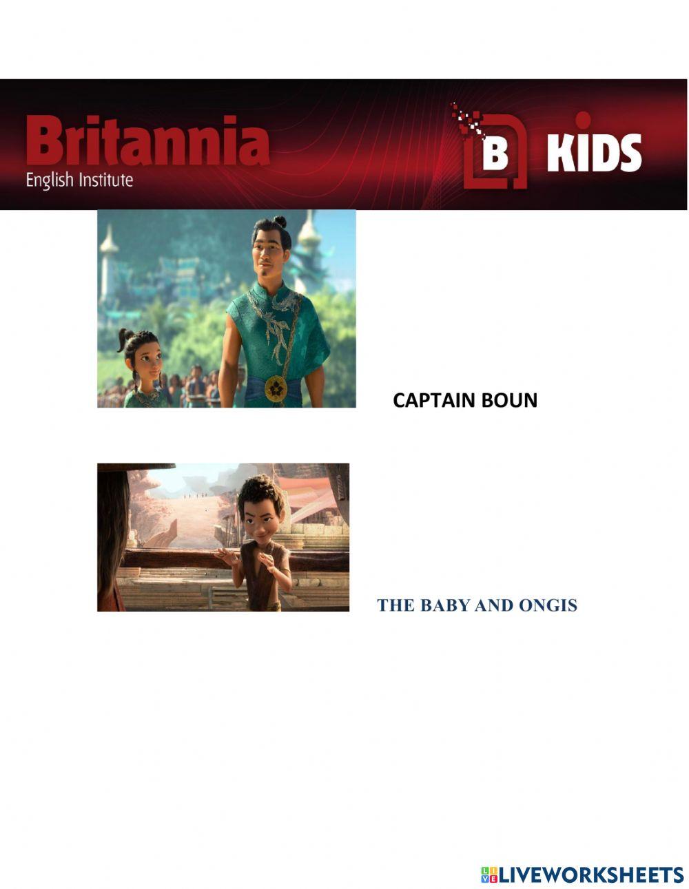 Actividades película Raya y el último dragón