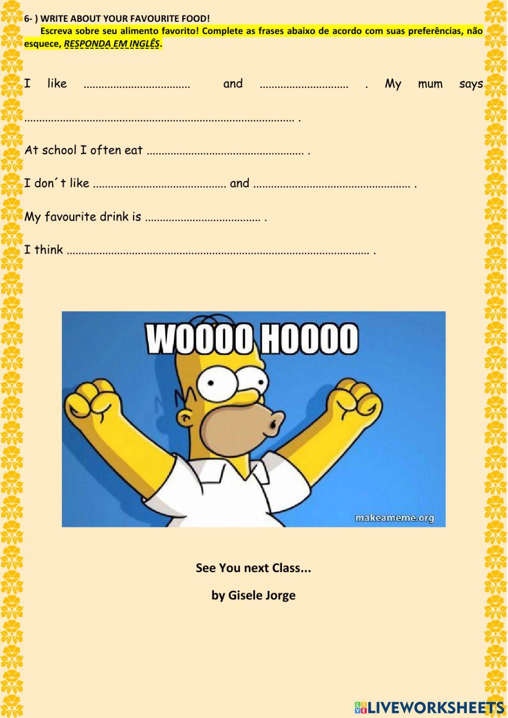 2nd BIMESTER - 2ª ACTIVITY – FOOD REVIEWS - GRADE 9th