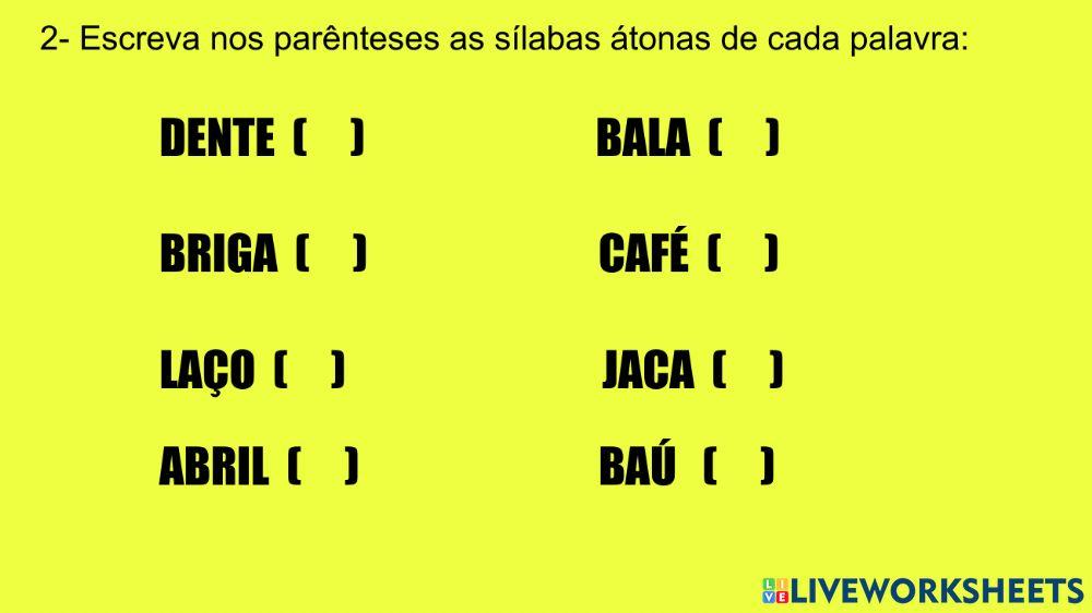 Atividade de português - maio 2021