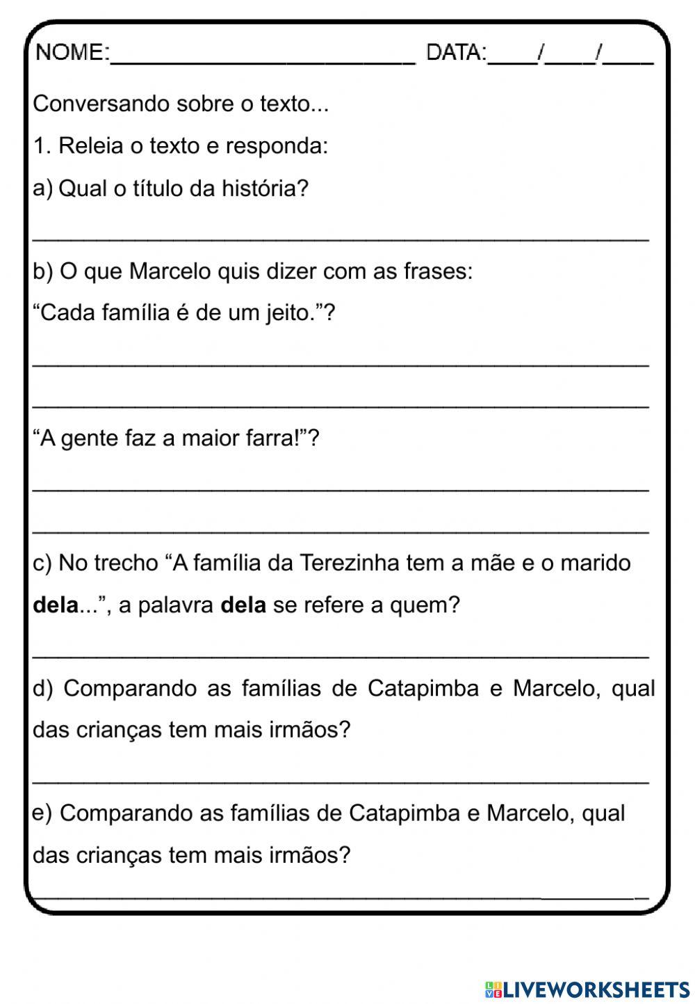 A família do marcelo