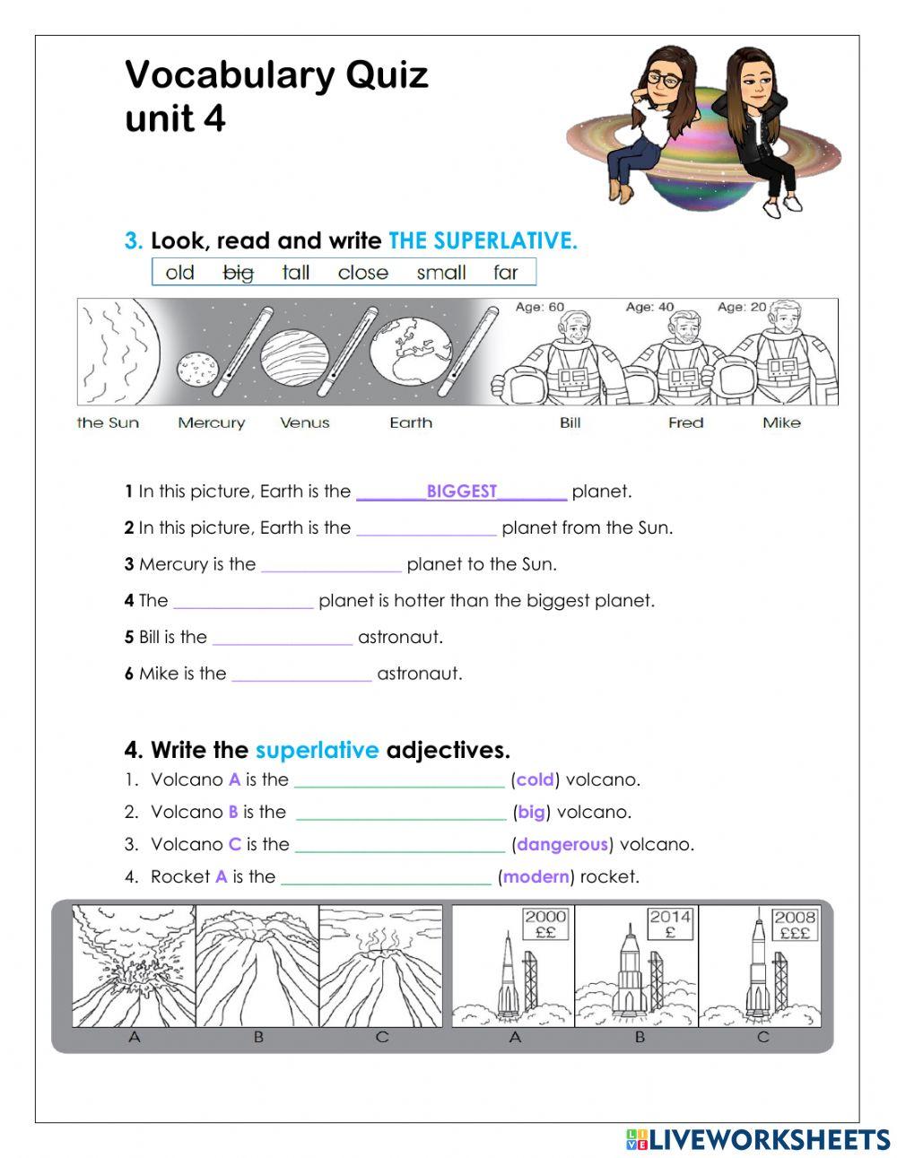 Vocabulary unit 4 quiz