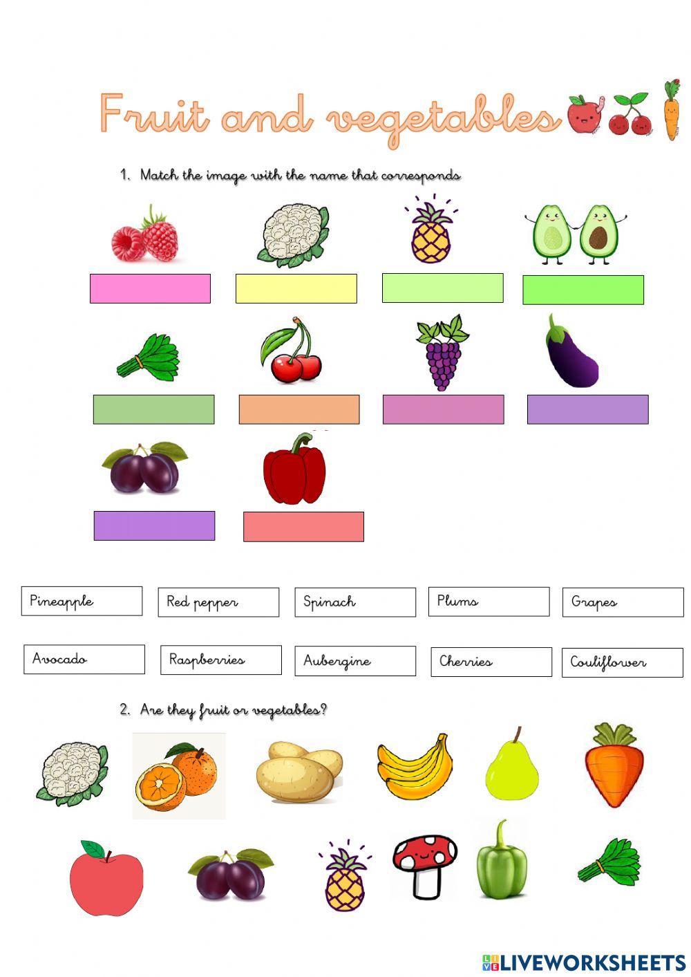 Fruits and vegetables 1
