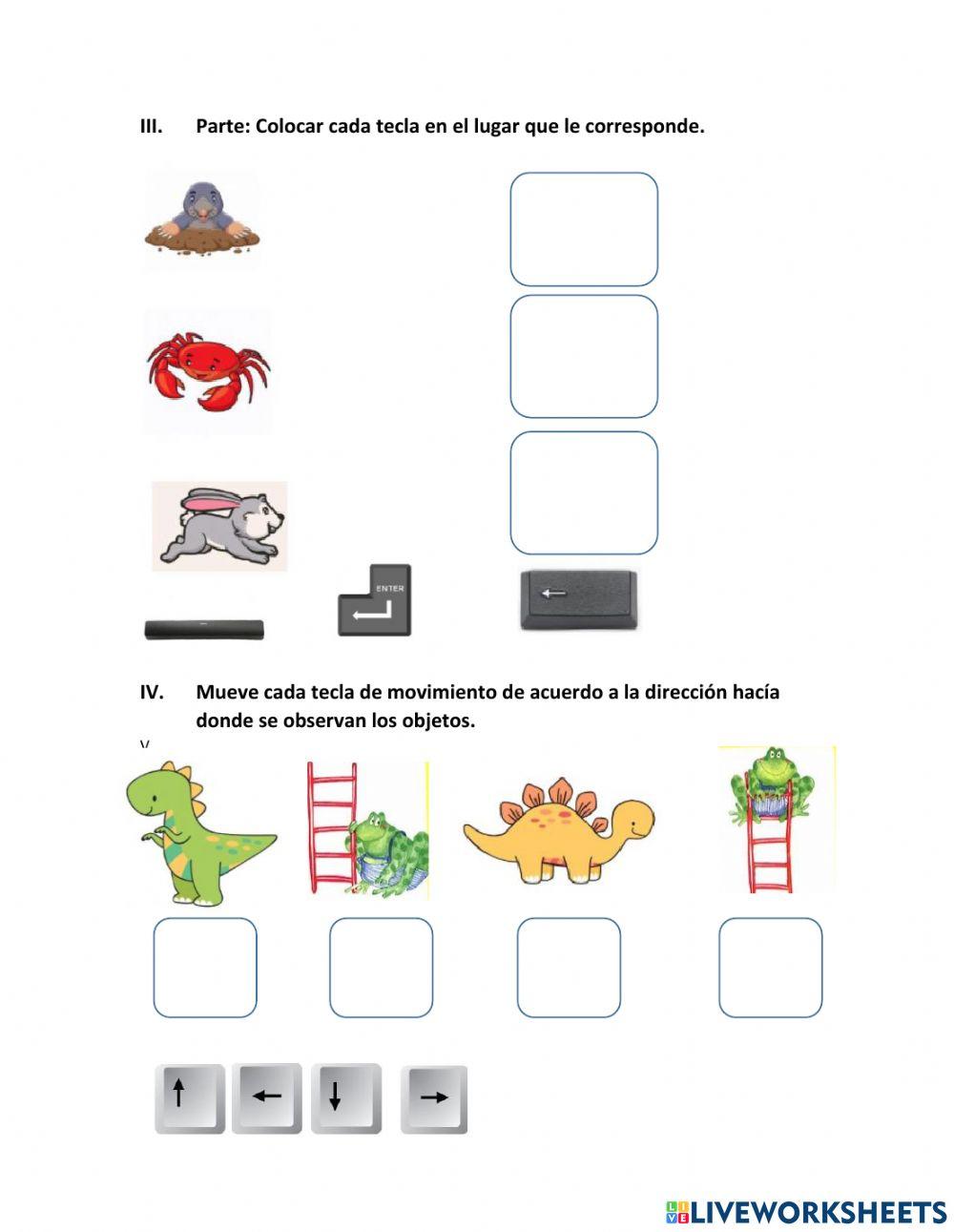 Examen de Preescolar Partes del Computador