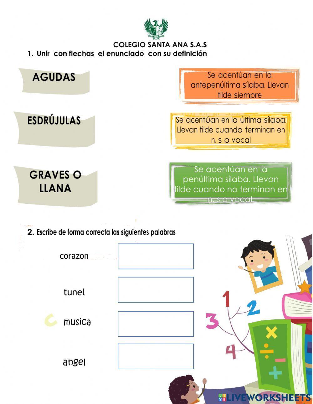 Palabras agudas,graves,esdrújulas