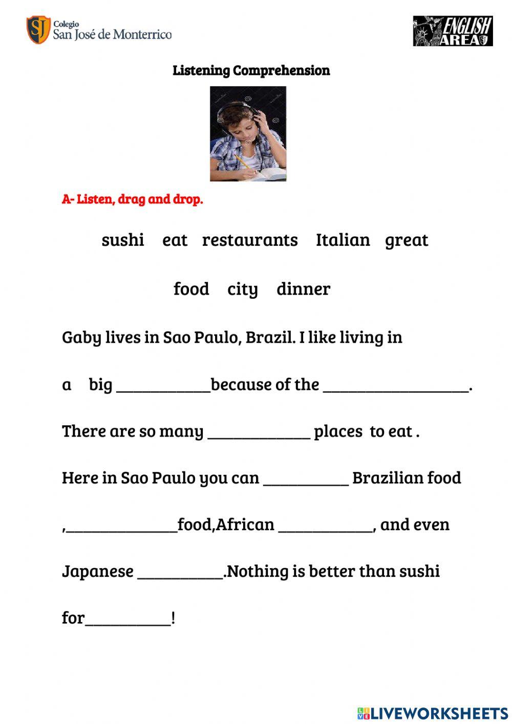 Listening 4 - Cities around the world -Gaby