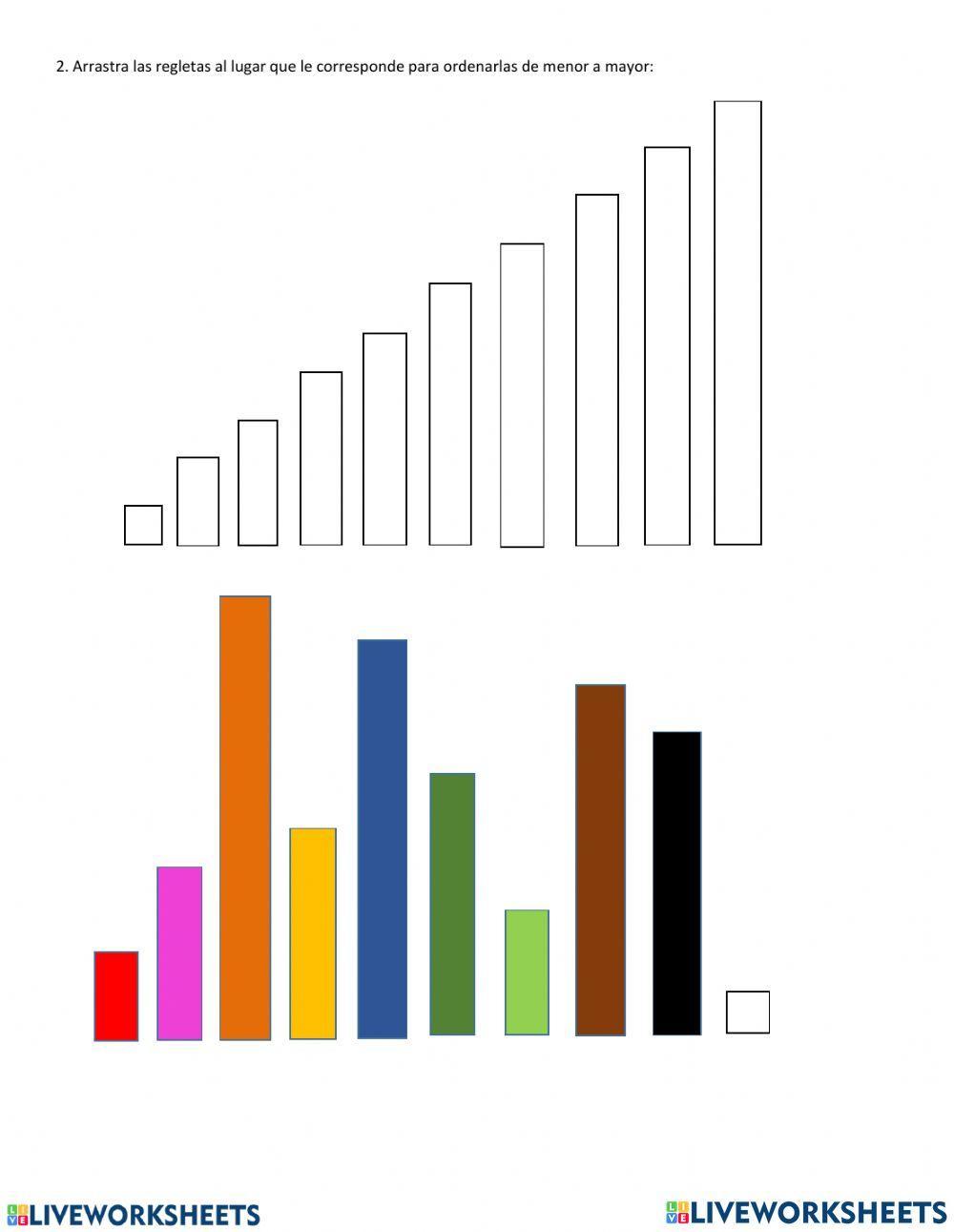 Regletas numéricas de colores