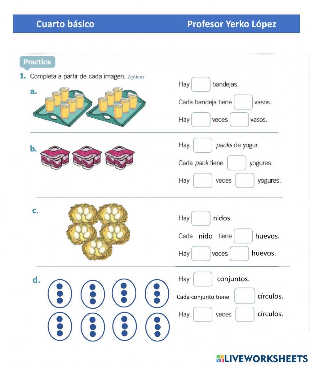 Multiplicación x veces x
