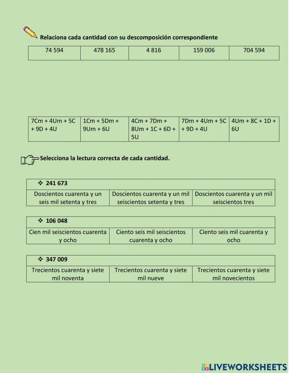 Números hasta 999 999