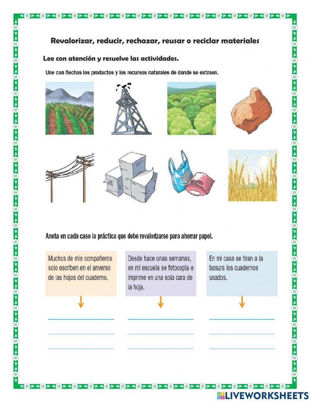 Reciclar materiales Reciclar materiales