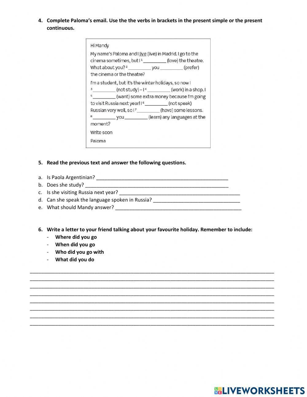 English File Pre Intermediate Units 1 and 2