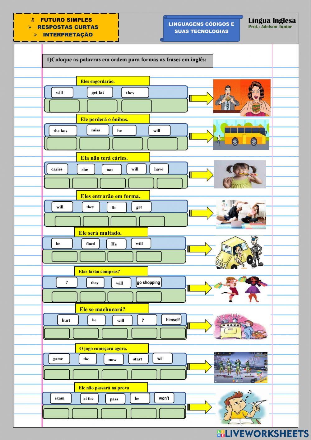 Revisão: futuro simples