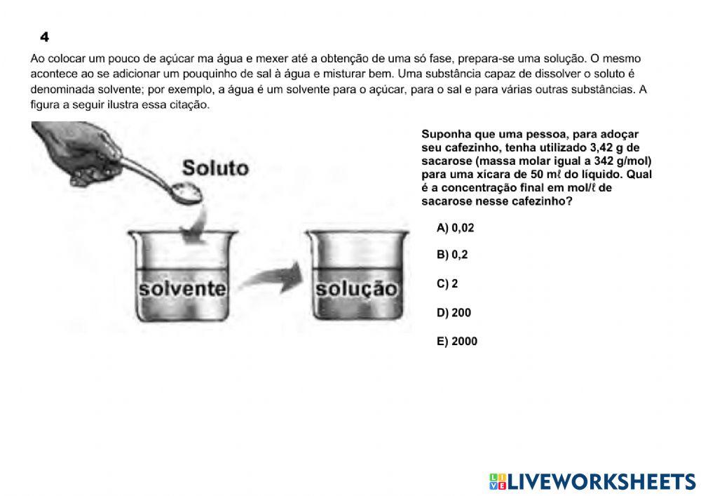 Soluções e propriedades coligativas